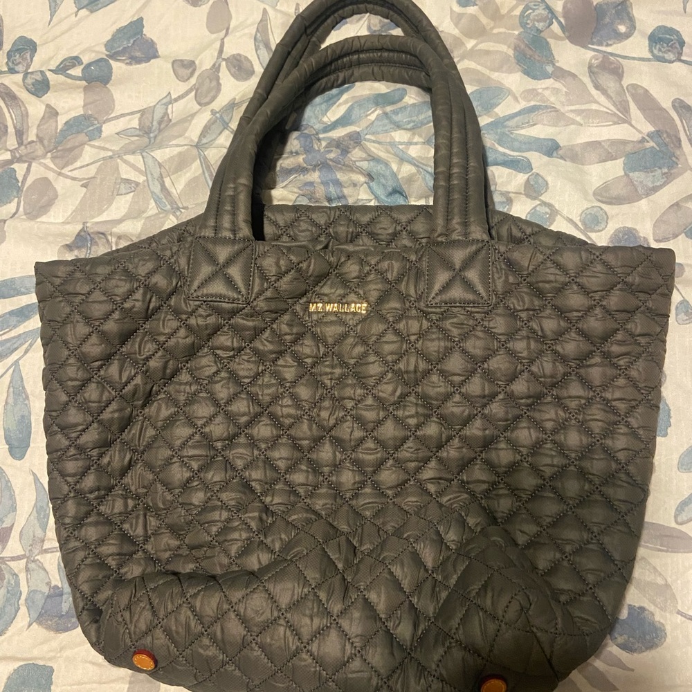 MZ Wallace Gray Quilted Tote